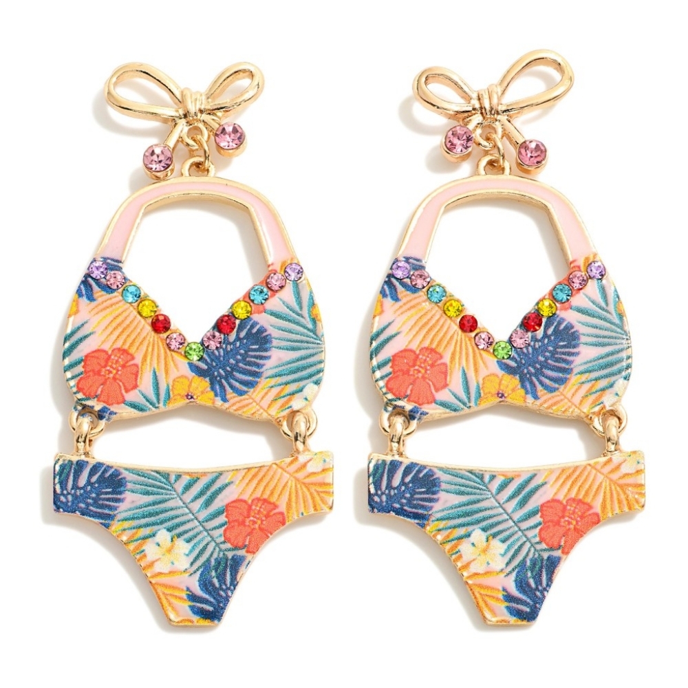 Tropical bikini earrings